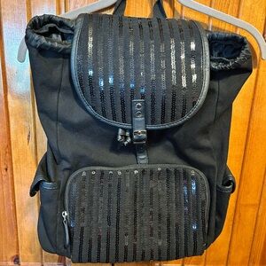 Black Sequin Backpack